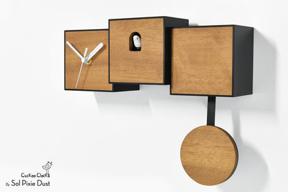 Cuckoo Clock City Three Story - Modern Cuckoo Bird Clock