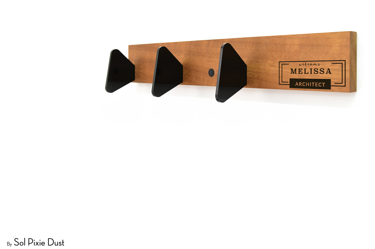 Wall Pegs and Racks - Wooden Hook Rack