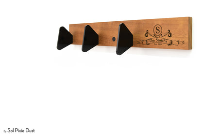 Wall Pegs and Racks - Wooden Hook Rack