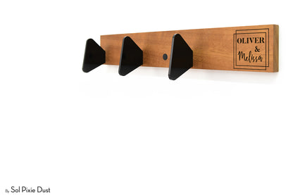 Wall Pegs and Racks - Wooden Hook Rack