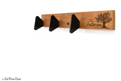 Wall Pegs and Racks - Wooden Hook Rack