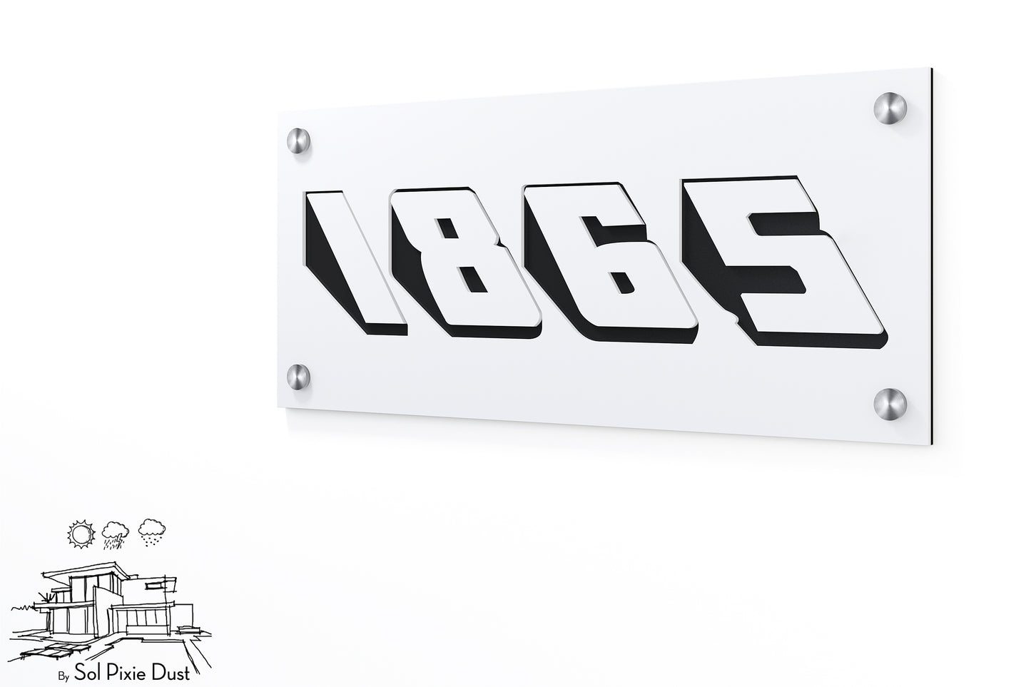 Acrylic Address Plaque - Signs ( Font Options )