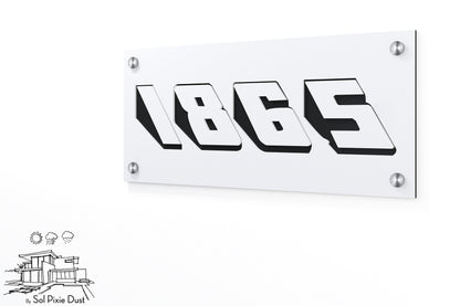Acrylic Address Plaque - Signs ( Font Options )