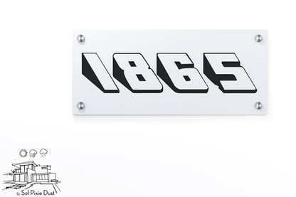 Acrylic Address Plaque - Signs ( Font Options )