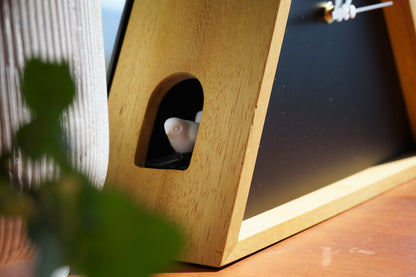 Cabin Cuckoo Bird Wall Clock - Table Clock - Solid Iroko Wood or White Oak