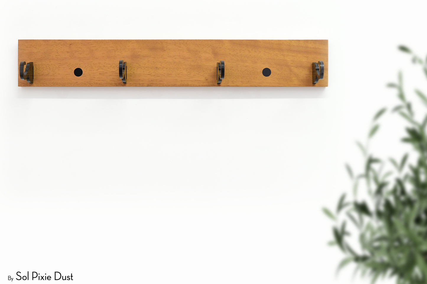 Wall Pegs and Racks - Wooden Hook Rack