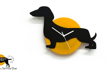 Dachshund Wagging Tail Wall Clock