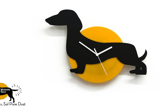 Dachshund Wagging Tail Wall Clock