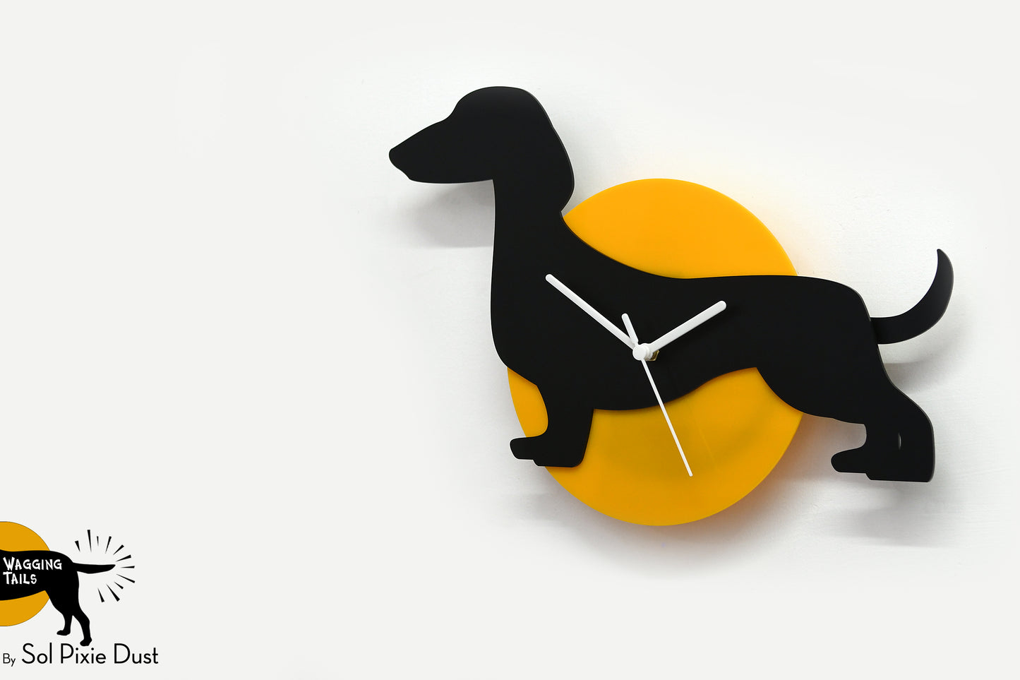 Dachshund Wagging Tail Wall Clock