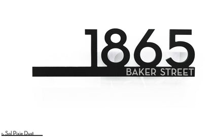 Underline House Numbers - LED Signs with Name / Address