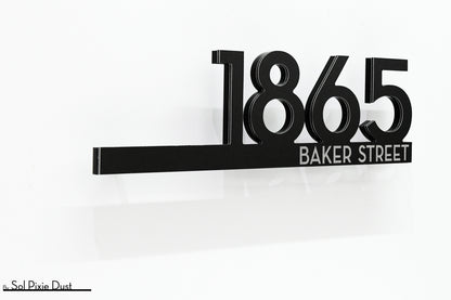 Underline House Numbers - LED Signs with Name / Address