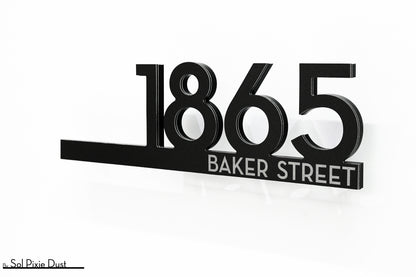 Underline House Numbers - LED Signs with Name / Address