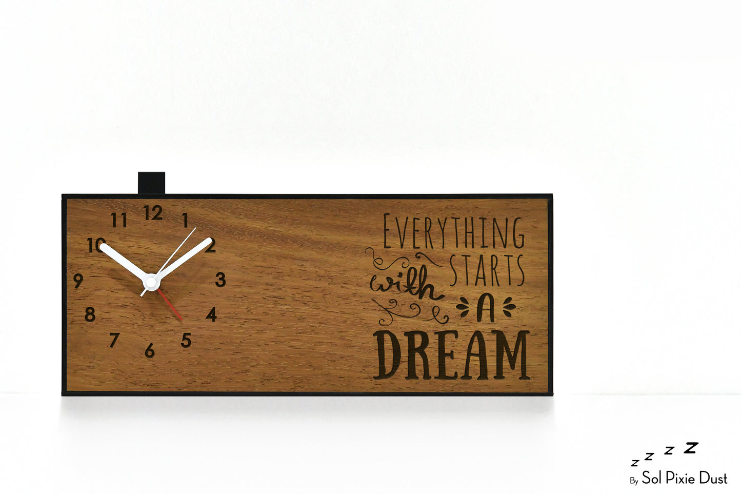 Alarm Clocks - Laser Engraved No Ticking - Table Desk Clock