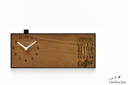 Alarm Clocks - Laser Engraved No Ticking - Table Desk Clock
