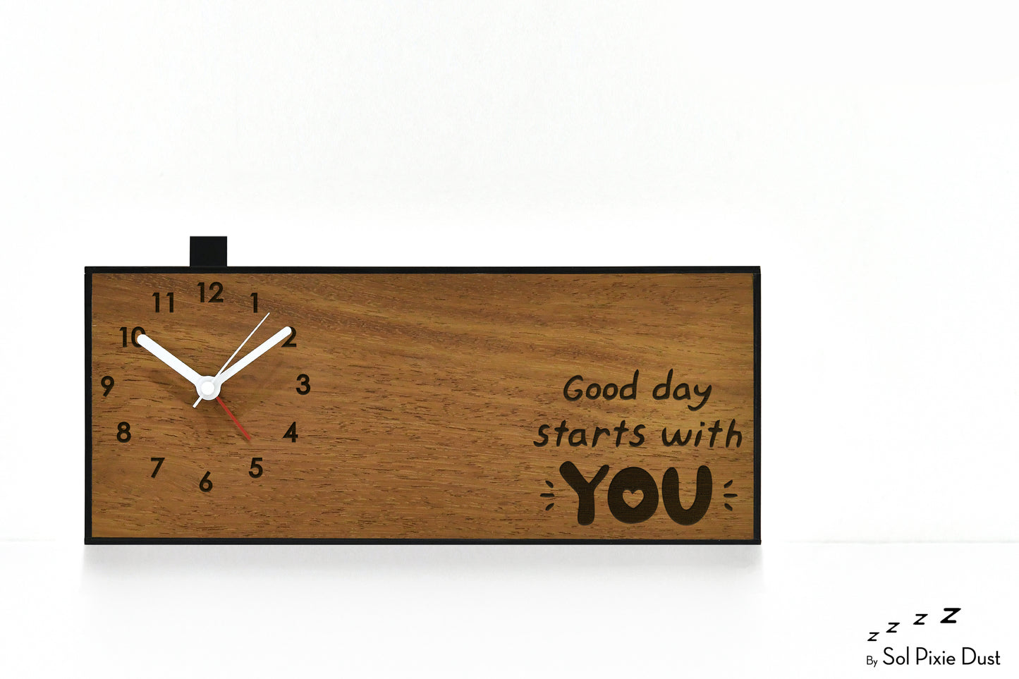 Alarm Clocks - Laser Engraved No Ticking - Table Desk Clock