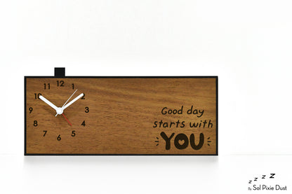 Alarm Clocks - Laser Engraved No Ticking - Table Desk Clock