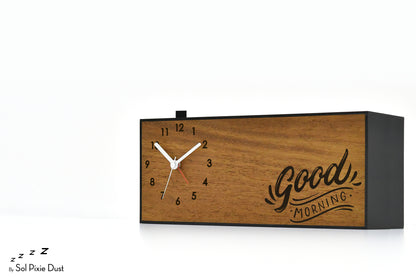 Alarm Clocks - Laser Engraved No Ticking - Table Desk Clock