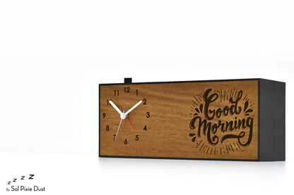 Alarm Clocks - Laser Engraved No Ticking - Table Desk Clock