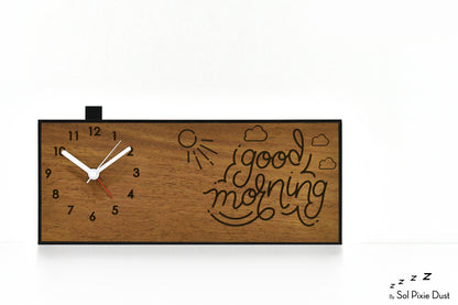 Alarm Clocks - Laser Engraved No Ticking - Table Desk Clock