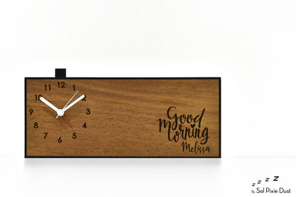 Alarm Clocks - Laser Engraved No Ticking - Table Desk Clock