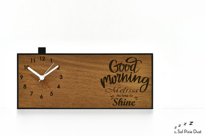 Alarm Clocks - Laser Engraved No Ticking - Table Desk Clock