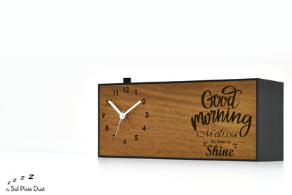 Alarm Clocks - Laser Engraved No Ticking - Table Desk Clock