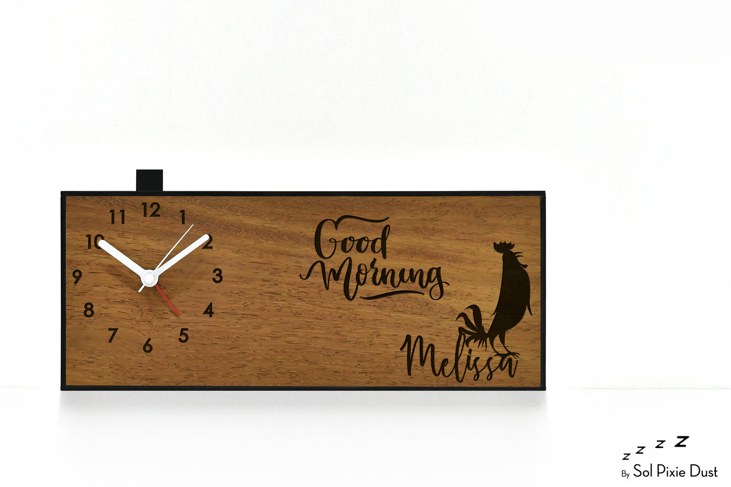 Alarm Clocks - Laser Engraved No Ticking - Table Desk Clock