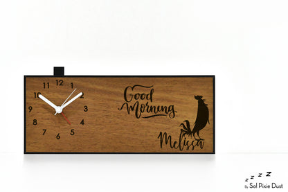 Alarm Clocks - Laser Engraved No Ticking - Table Desk Clock