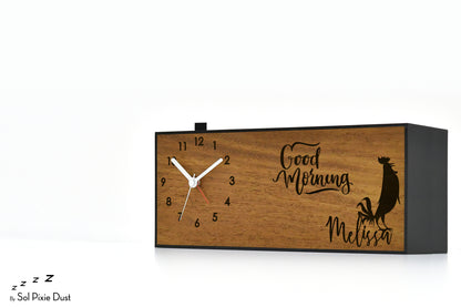 Alarm Clocks - Laser Engraved No Ticking - Table Desk Clock