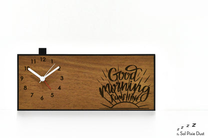 Alarm Clocks - Laser Engraved No Ticking - Table Desk Clock