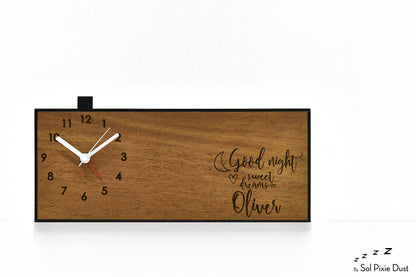 Alarm Clocks - Laser Engraved No Ticking - Table Desk Clock