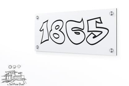 Acrylic Address Plaque - Signs ( Font Options )