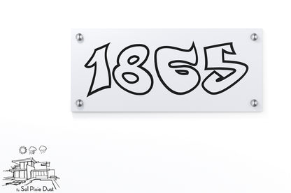 Acrylic Address Plaque - Signs ( Font Options )