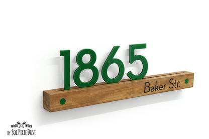 Underline African Teak Iroko or Hollow Aluminum Address Plaque - LED Signs