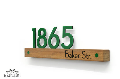 Underline African Teak Iroko or Hollow Aluminum Address Plaque - LED Signs