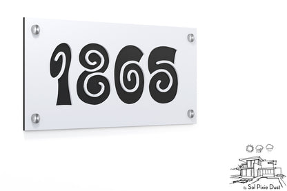 Acrylic Address Plaque - Signs ( Font Options )