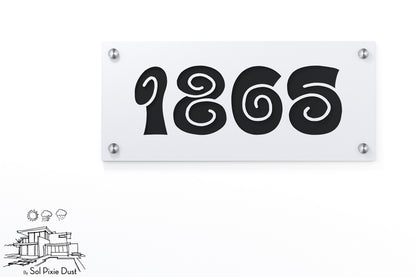 Acrylic Address Plaque - Signs ( Font Options )