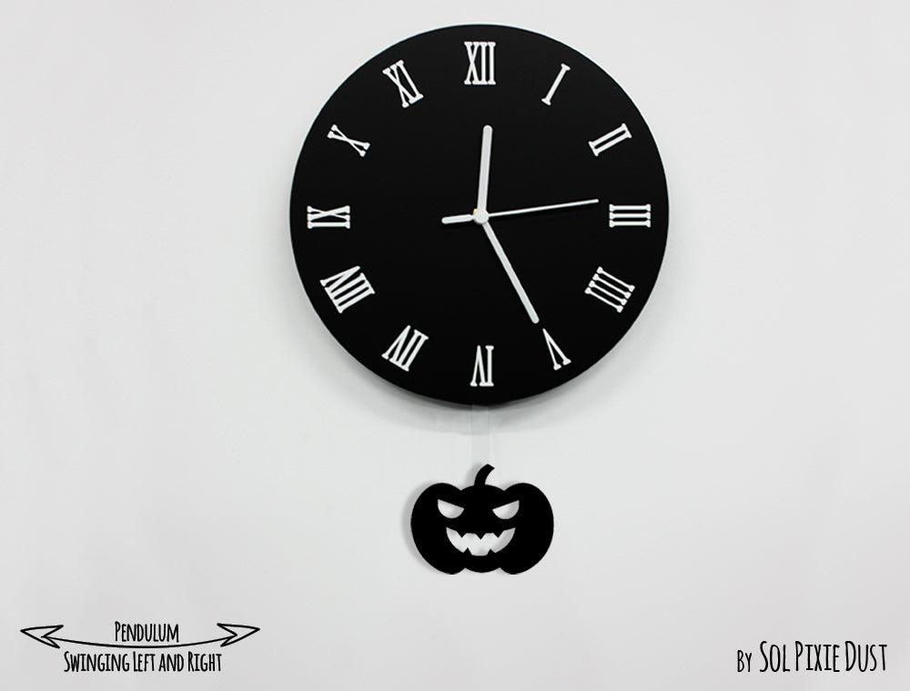 Spooky Halloween - Pendulum Wall Clocks