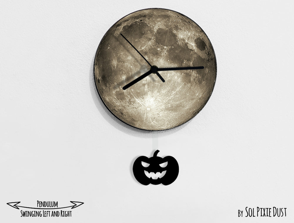 Spooky Halloween - Pendulum Wall Clocks