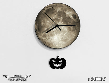 Spooky Halloween - Pendulum Wall Clocks