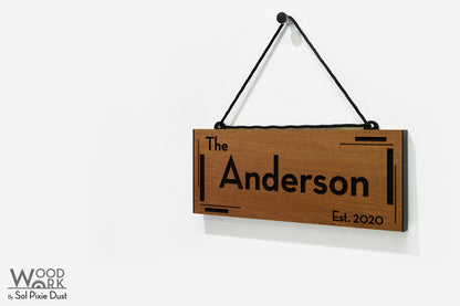Solid Wood Address Plaques African Teak (Iroko) - Signs