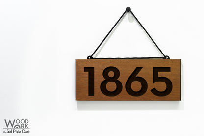 Solid Wood Address Plaques African Teak (Iroko) - Signs