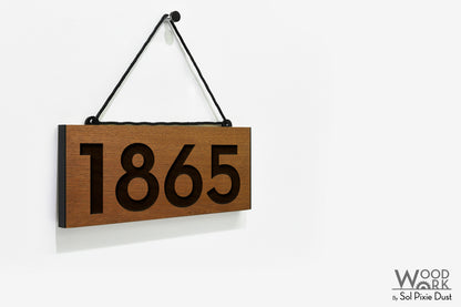 Solid Wood Address Plaques African Teak (Iroko) - Signs