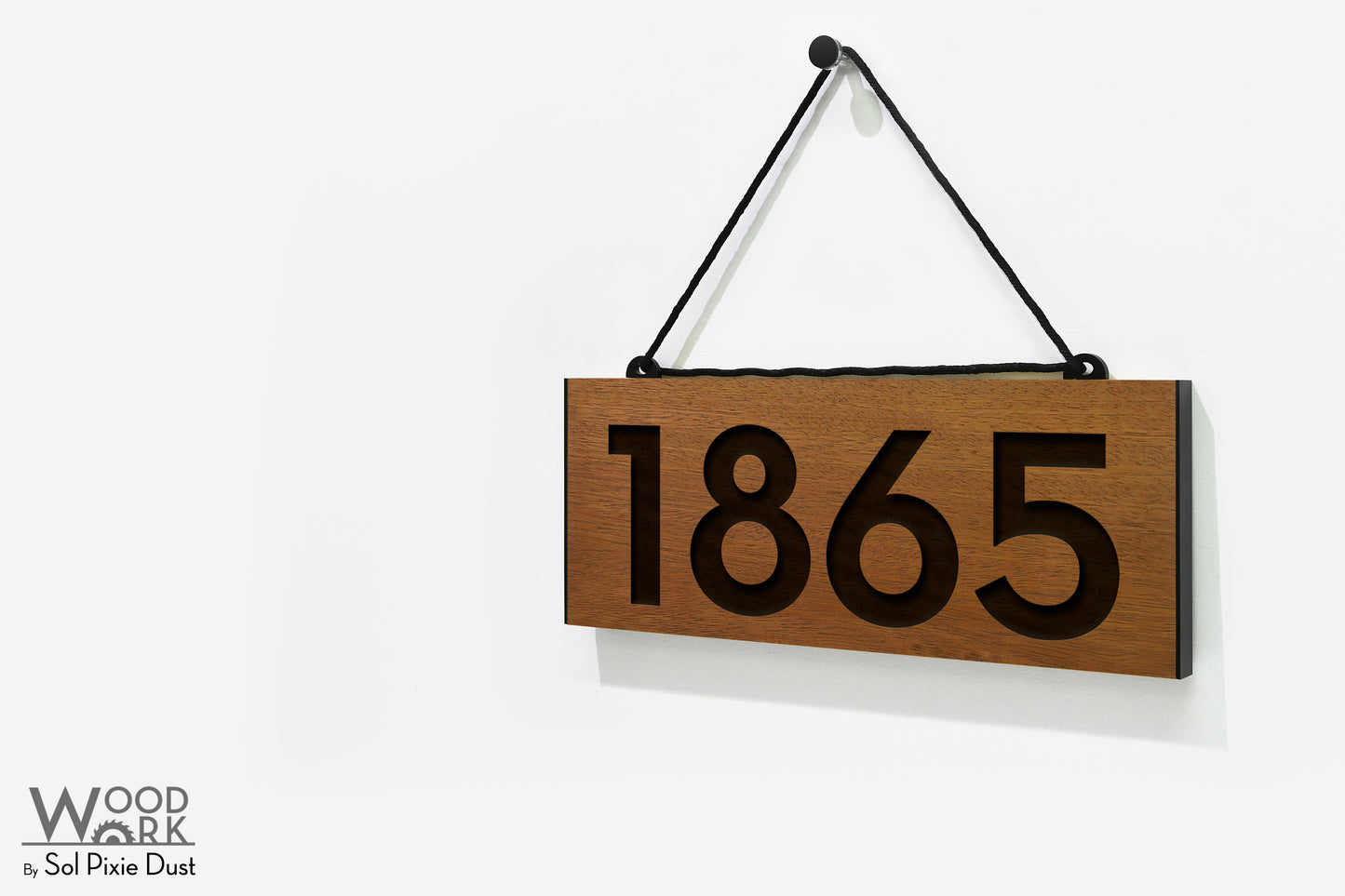 Solid Wood Address Plaques African Teak (Iroko) - Signs