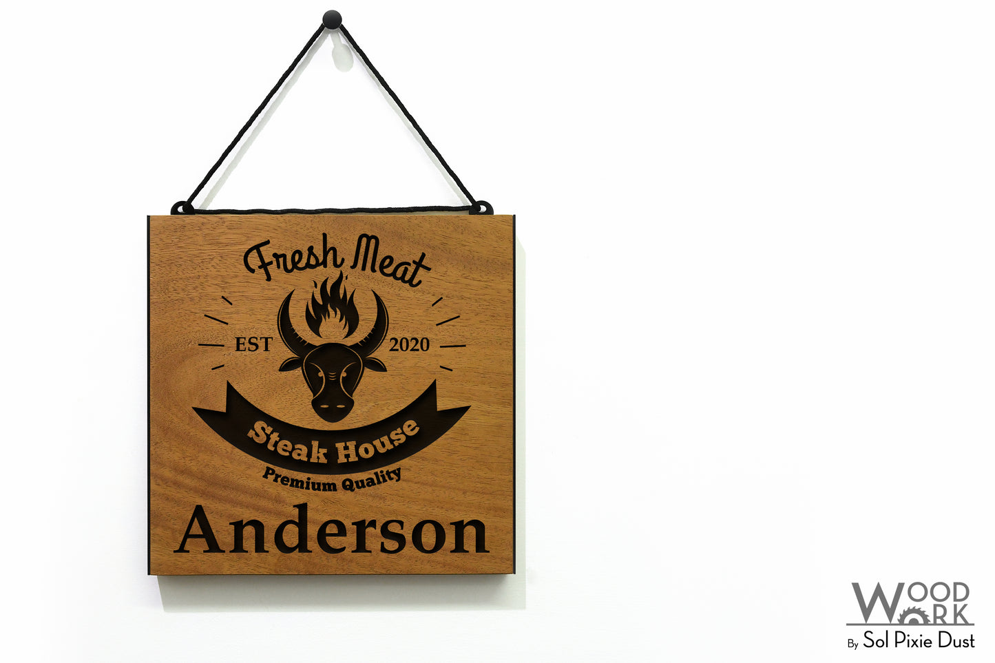 Solid Wood Address Plaques African Teak (Iroko) - Signs
