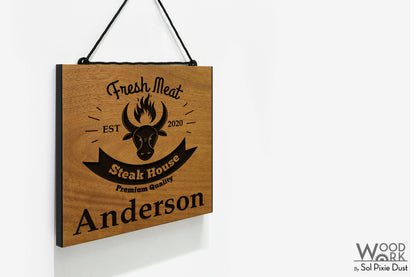 Solid Wood Address Plaques African Teak (Iroko) - Signs