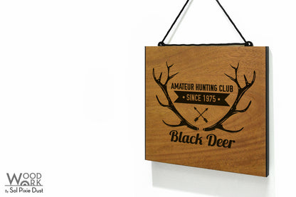 Solid Wood Address Plaques African Teak (Iroko) - Signs