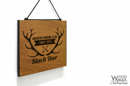 Solid Wood Address Plaques African Teak (Iroko) - Signs