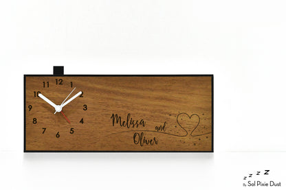 Alarm Clocks - Laser Engraved No Ticking - Table Desk Clock