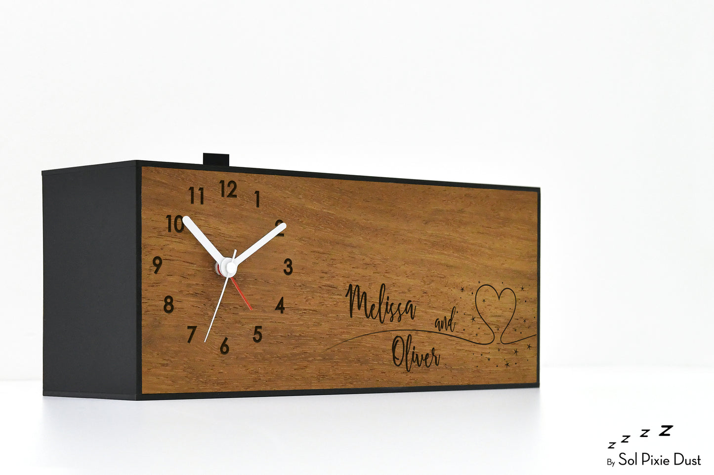 Alarm Clocks - Laser Engraved No Ticking - Table Desk Clock